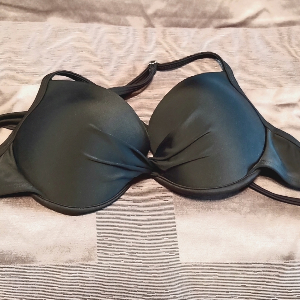 Black Push Up Bathing Suit Top Size Small